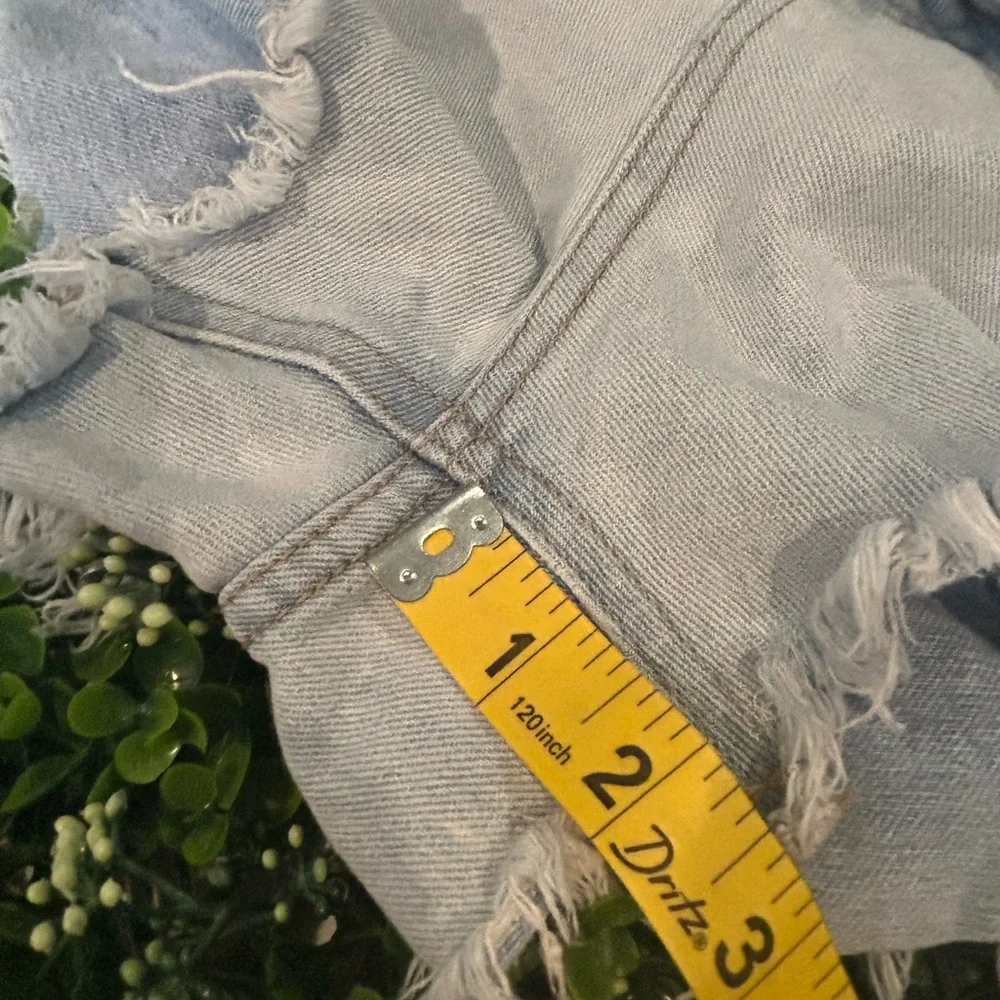 Wild Fable Light Blue Frayed Hem Jean Shorts